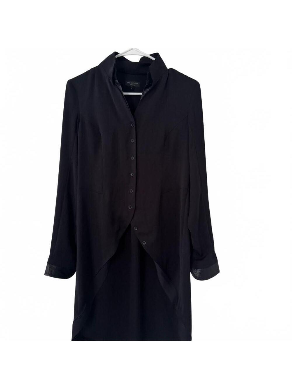 Rag & Bone 90s Dark Academia Oversize Button Down Shirt with Collar Size XS